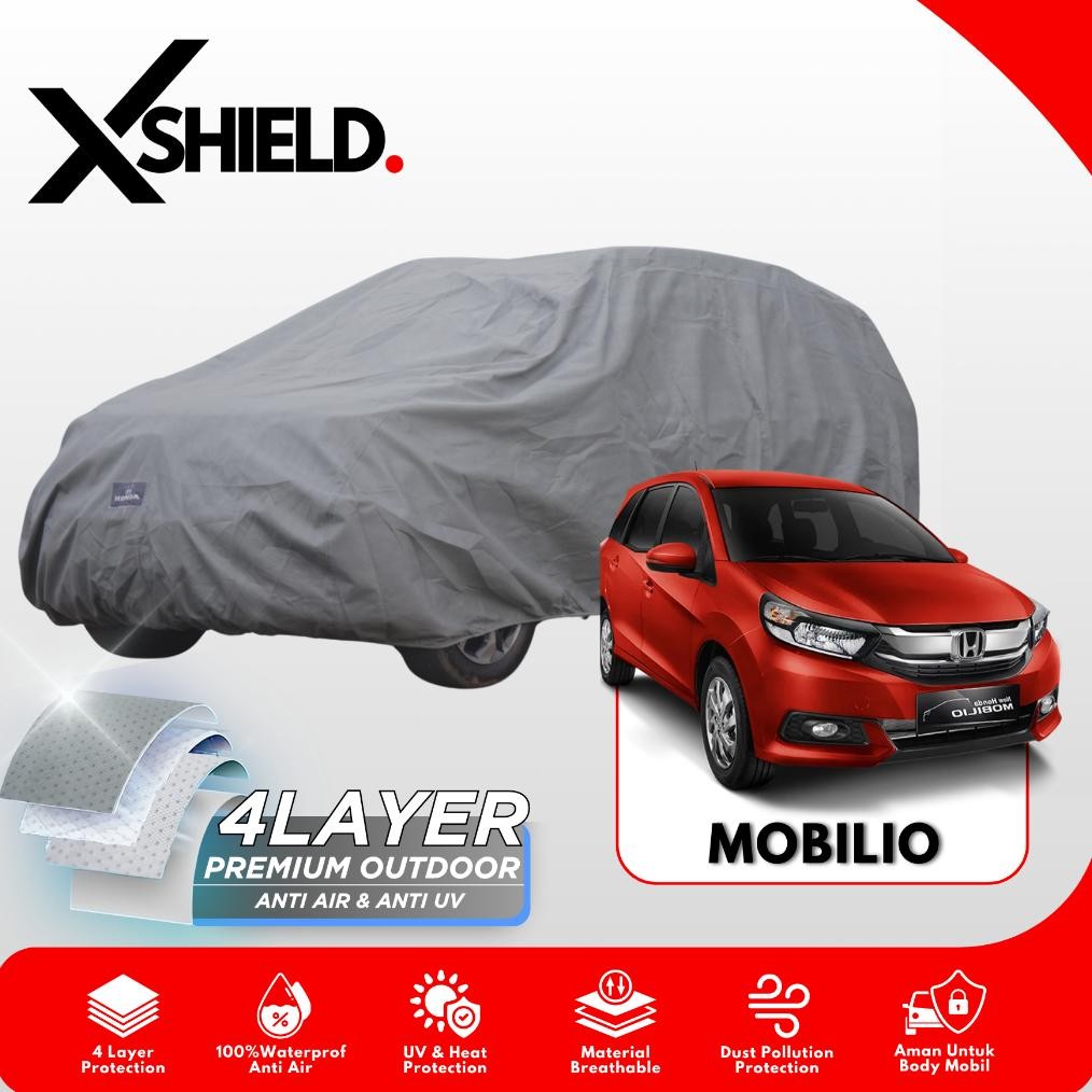 4 Lapis Body Cover Mobil Mobilio Outdoor Sarung Mobil Mobilio Tahan Air Waterproof