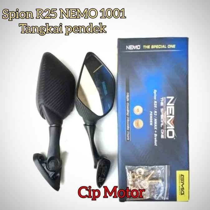 Spion R25 Carbon Pendek Yamaha Nmax Pcx Cbr R15 R25 Xmax Universal Variasi Termurah