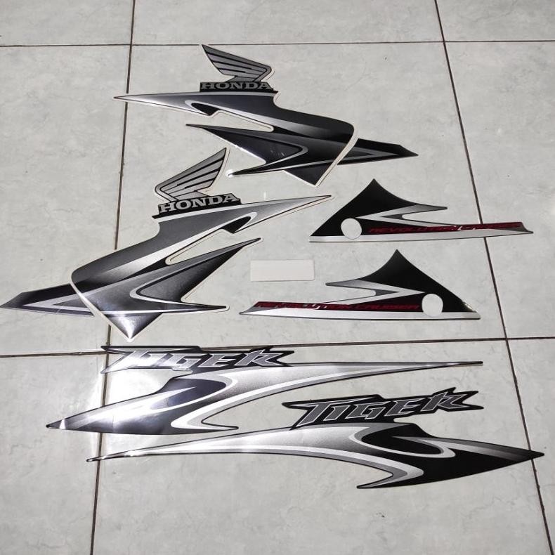 stiker stripping striping decal graphic Honda Tiger Revo GL 200 hitam Violet Ungu Special edition 20