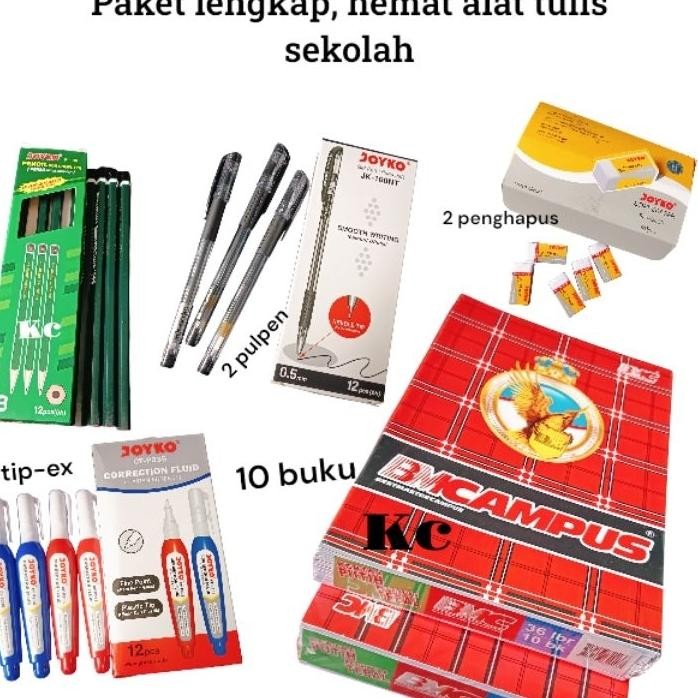 

Paket Lengkap Buku Tulis Sekolah Bmcampus Arto Isi 36 Lembar 1Pa 10 Buku Dan 5 Buku Free 2 Pulpen2 Pensil2 Tip Ex 2 Penghapus1 Pengaris