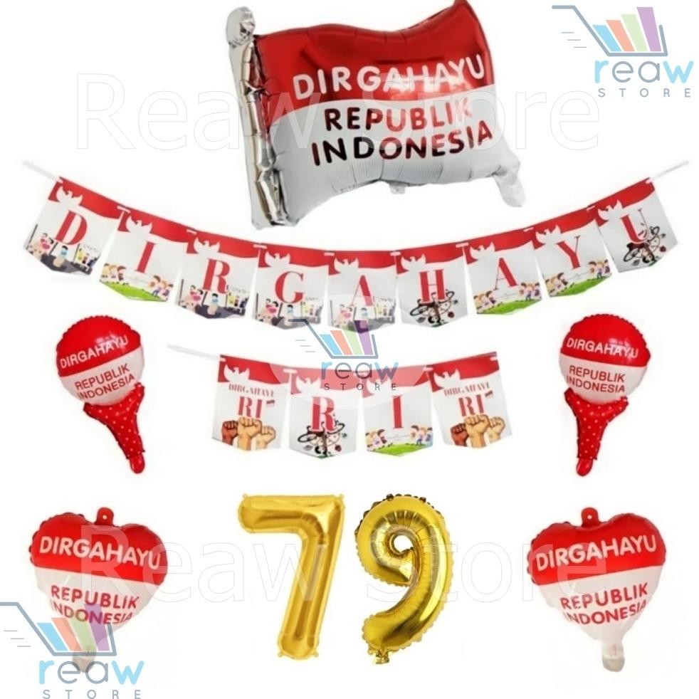 Hj-77 Paket Balon Hiasan Dekorasi Hut Ri 17 Agustus Merah Putih 03