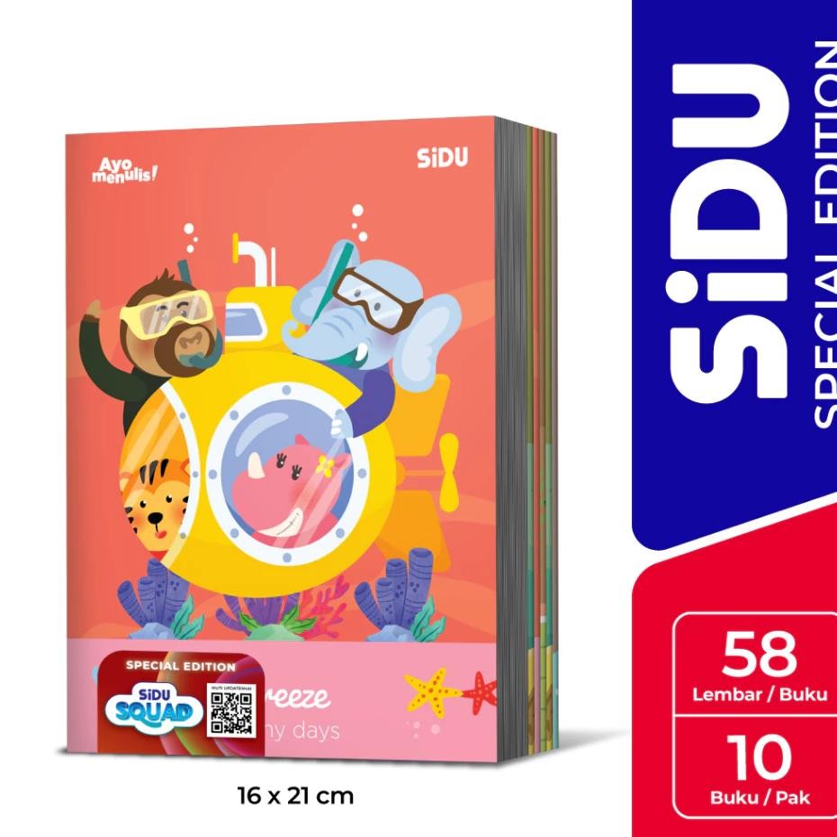 

Sidu Buku Tulis Special Edition Sidu Squad 58 Lembar 10 Buku