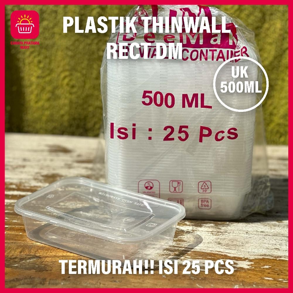 Up15 CXV-38 THINWALL RECTANGLE / Kotak makan plastik BOX MIKA THINWALL WADAH + TUTUP TERMURAH  ISI 2