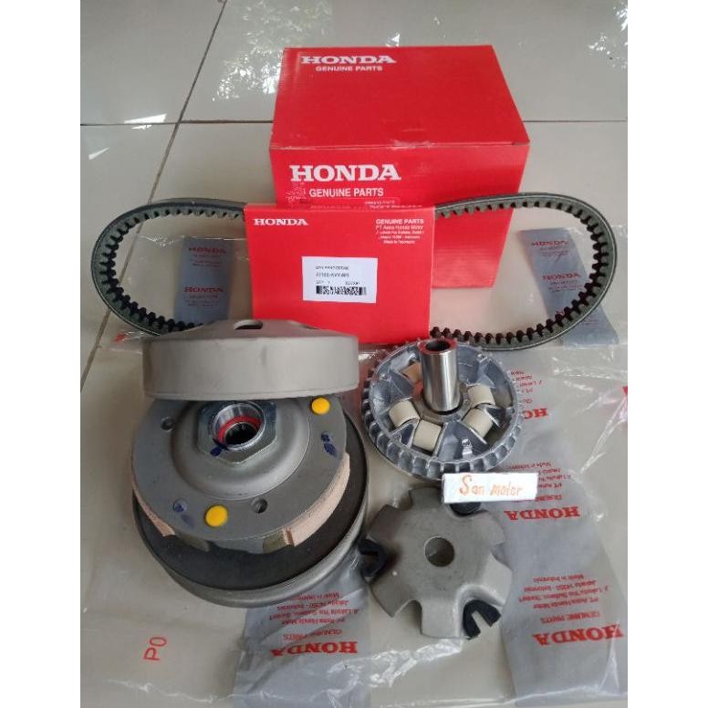 Paket Cvt Pully Assy Honda Beat Karbu-Scoopy Karbu-Spacy Karbu.(KVY)Ori