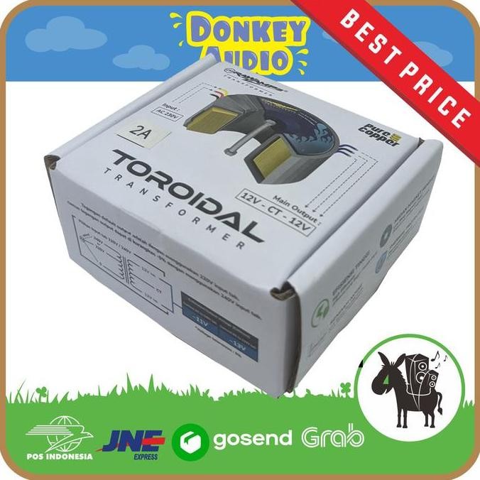 TRAVO TRAFO TOROID 2A 12V CT DONUT RAWAMPS ORIGINAL