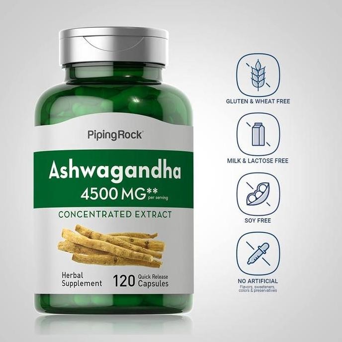 Ashwagandha 4500mg 120 tabs - Asli 100% Ori merek pipin