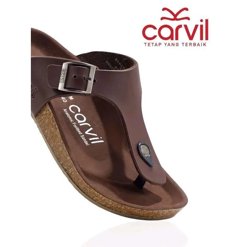 PROMO SANDAL CARVIL PRIA KULIT TRENDI 2022 /sandal kulit pria dewasa /sandal cowok terbaru /sendal c