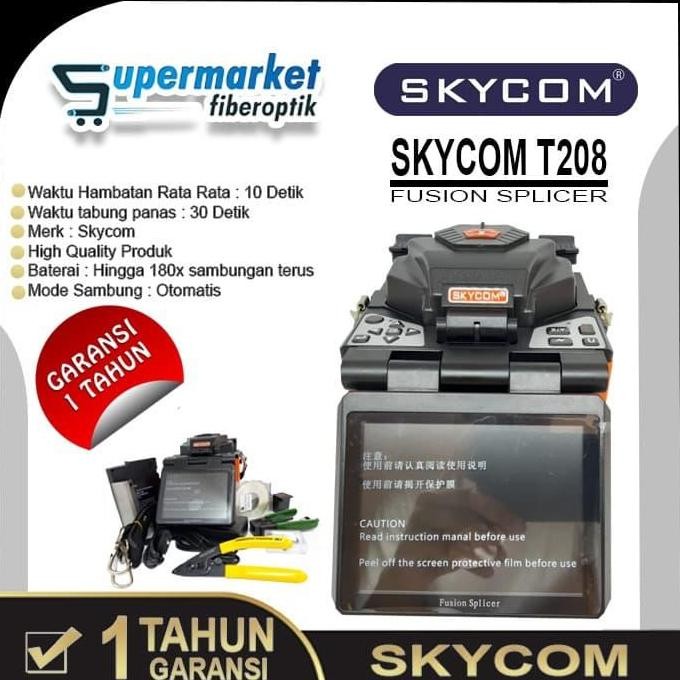 Fusion Splicer Skycom T208H Fiber Optiik Splicer Skycom T208 New Stok