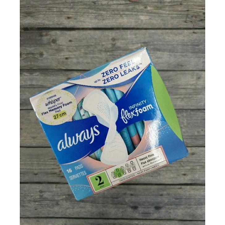 Whisper Infinity Always Flexfoam Pembalut Singapore