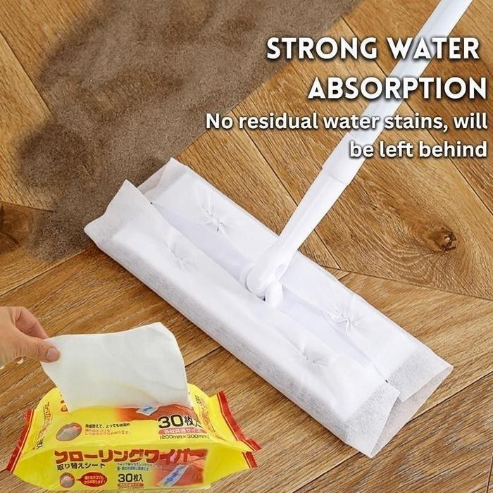 Kedaibutik Penyapu Mop Tisu Pakai Buang Wiper Wet Dry Tissue Wipes Sapu Pel Lantai Instan Dengan Tis