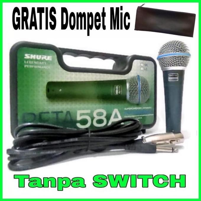 Tersedia Mic Kabel SHURE BETA 58 LC + Koper | Microphone Shure Kabel Ori Beta58LC