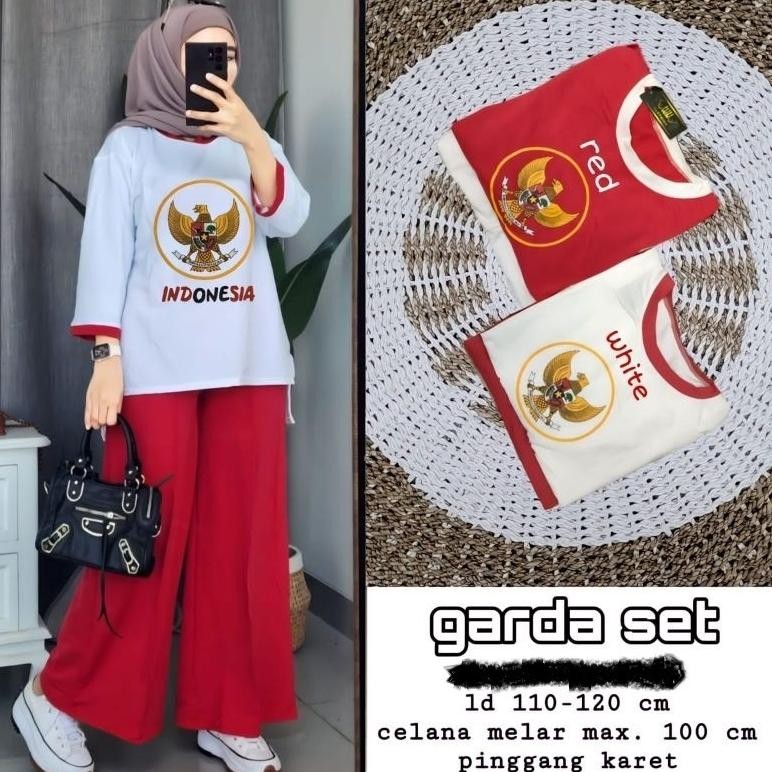 Setelan Wanita Dirgahayu Ke 78 // Baju Setelan 17 Agustus Wanita Merah Putih // Setelan Wanita Untuk