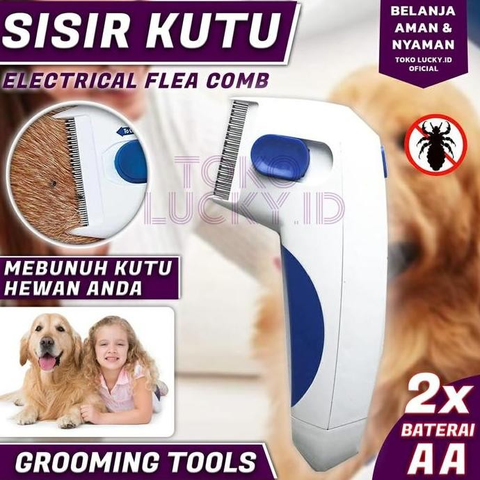Stock In Sisir Kutu Anjing Kucing - Sisir Kutu Elektrik