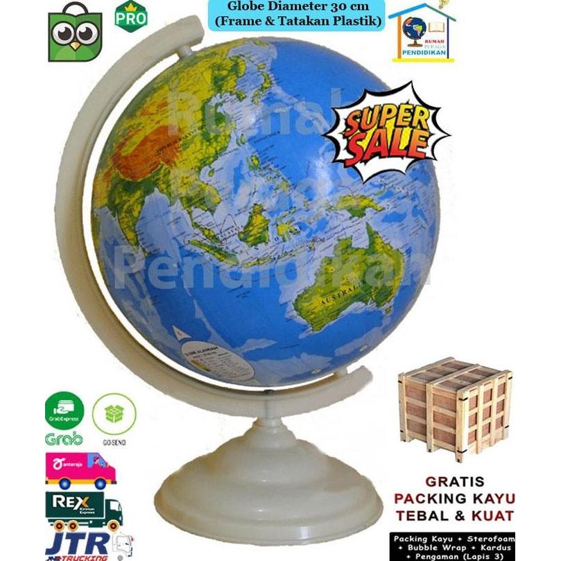 

Globe (Bola Dunia) 30 Cm - Tipe 1 (Via Jne, Wahana, & Pos)