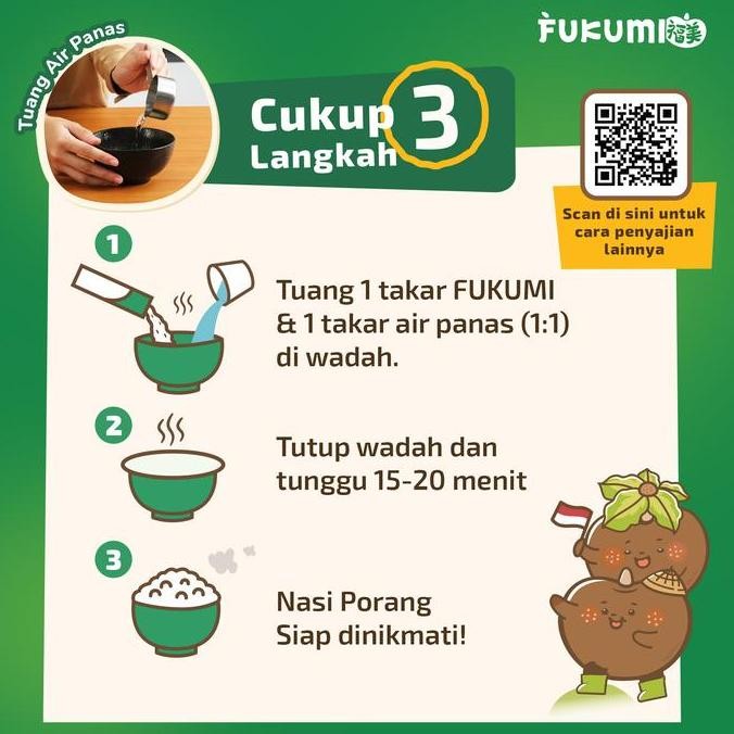 

FUKUMI Beras Porang Pouch 1 Kg - Shirataki Konjac Rice Beras Rendah Kalori Tinggi Serat MS