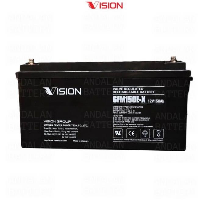 BATERAI KERING VISION 12V 150Ah/VRLA 6FM150E-X / AKI UPS 12V 150Ah murah