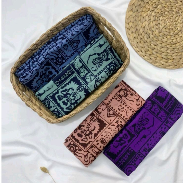 Kain Batik Cap Garutan Original Motif Barong Bali Dua Warna - Batik Elegan Cantik