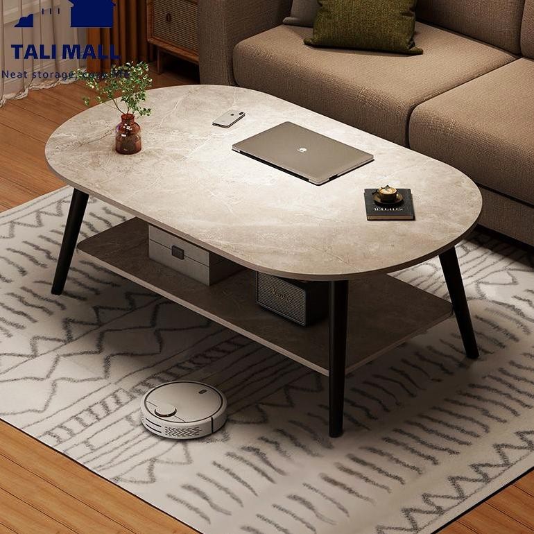 Meja Ruang Tamu Marmer Meja Kopi Modern Meja Kopi untuk Apartemen Kecil Ruang Tamu Sofa Rumah