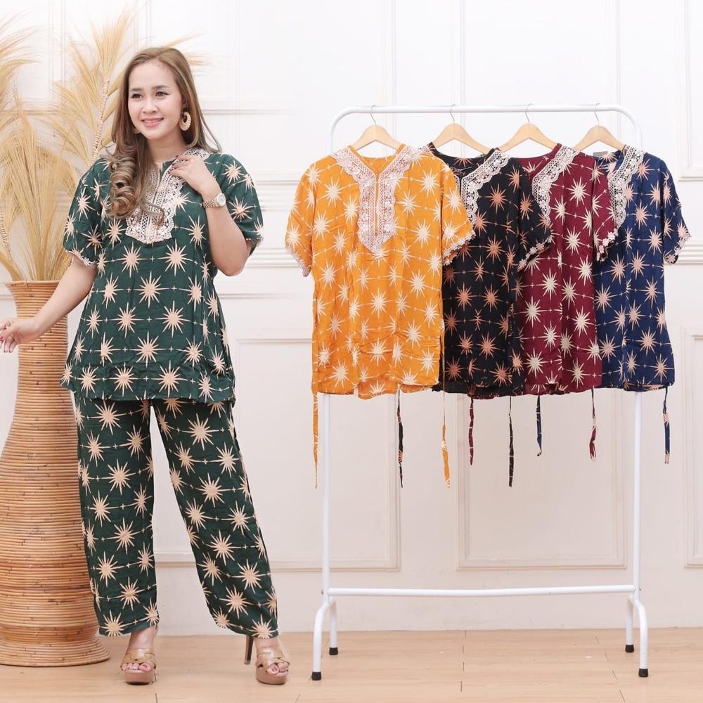 Berkualitas Setelan Daster Arab Celana Panjang Original Murah