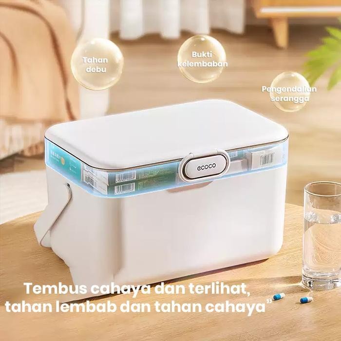 Ecoco Medicine Storage - Kotak Obat Rumah Tangga Kotak Obat Keluarga Penyimpanan Klasifikasi Obat Mu