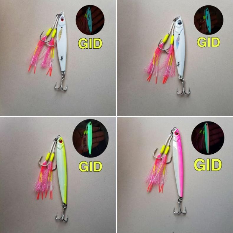 Cod Metal Jig Gid Komplit - Untuk Mancing Malam Fgk-45