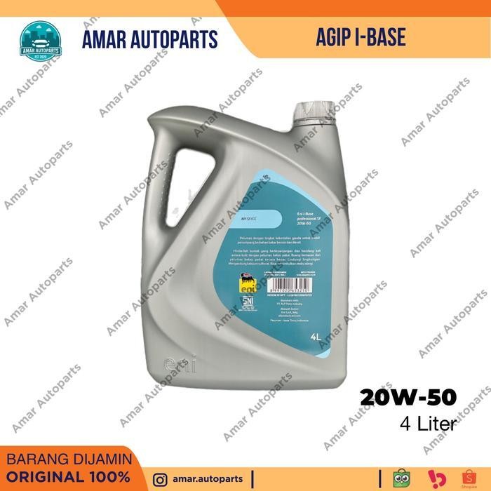 Oli Mobil Mesin Agip Eni I-Base Sf Id 20W-50Bensin Diesel 4 Liter