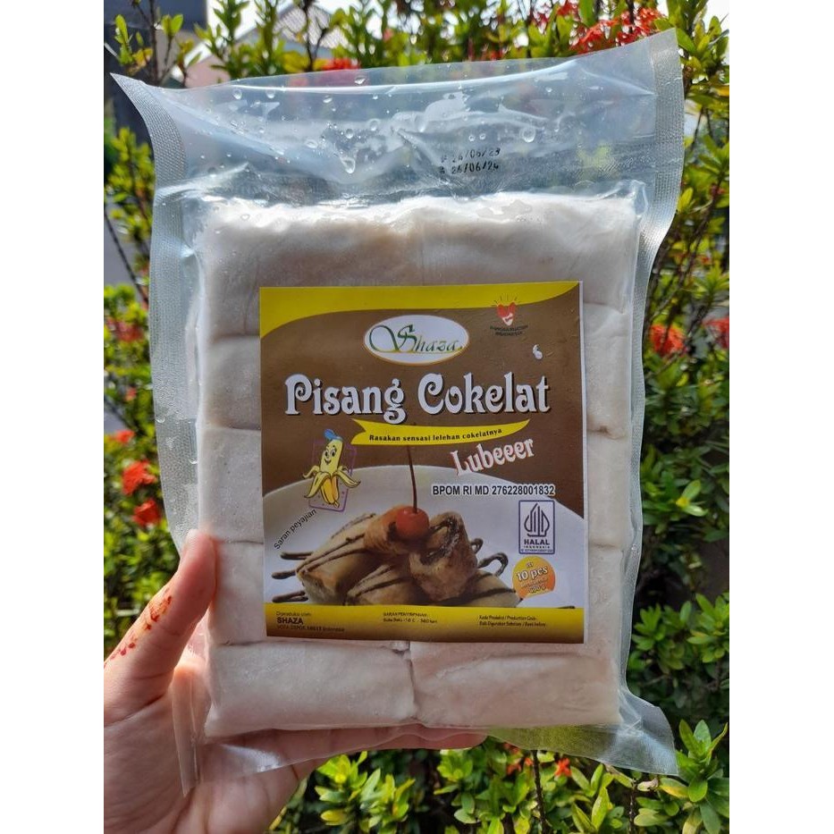 

Pisang Cokelat Lubeeer Shaza Frozen Food Cemilan Snack Makanan Beku Instan Siap Saji