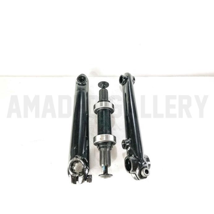 Part Sepeda Crank Bmx 3Pcs Taiwan Bb Mid Bearing Black Three Pieces Hitam