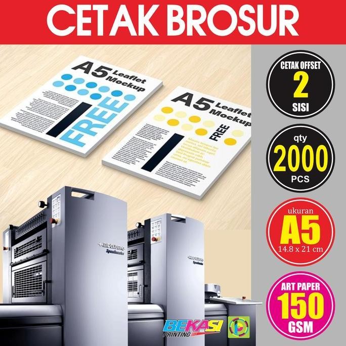 

Promo Cetak Brosur A5 2 Sisi Full Color Art Paper 150 gram COD