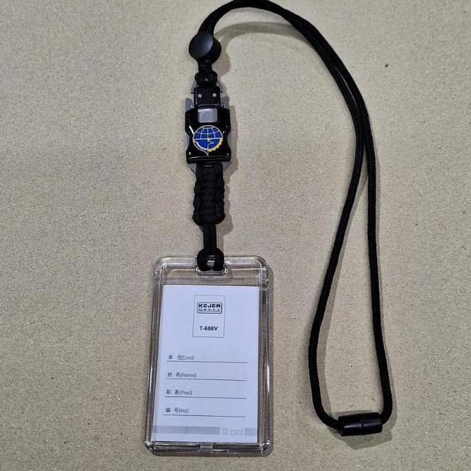 

tali lanyard id card bolak balik/2 sisi tertutup.akrilik logo KEMENHUB