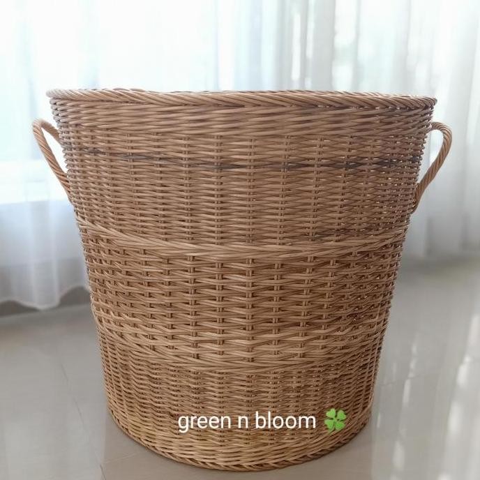 keranjang laundry rotan besar serbaguna