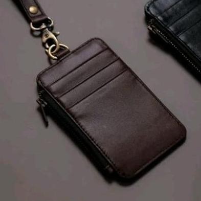 

TERLARIS - Lanyard Id Card Holder | 5 Kartu | Kulit Asli | Pria Wanita | Premium