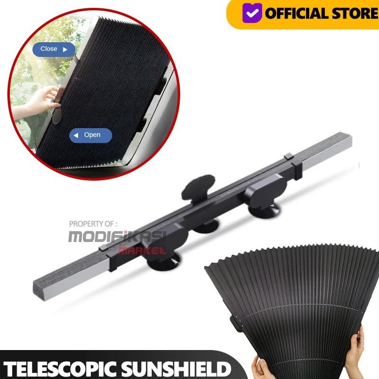 Telescopic Sunshield Tabir Surya Teleskopik Gorden Curtain Mobil 65CM RB01