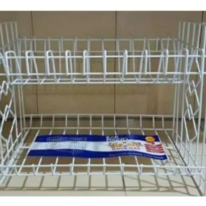 Sale!! Rak Piring Wastafel 2 Susun/Rak Piring Besi Putih 2 Susun Scarlet
