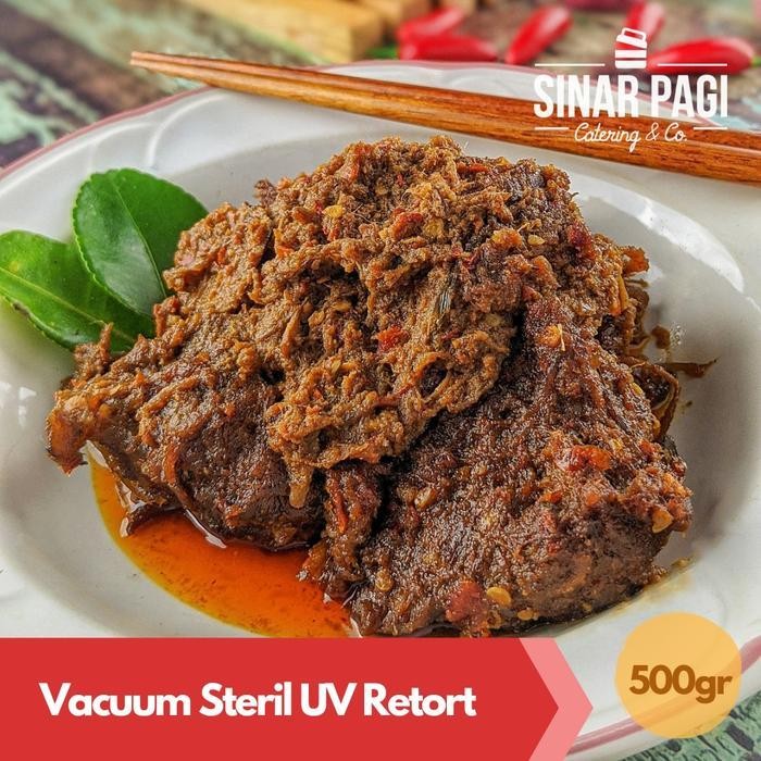 

RENDANG SAPI PREMIUM SINAR PAGI (Kemasan Vacuum Steril Tahan Lama) Ori!!