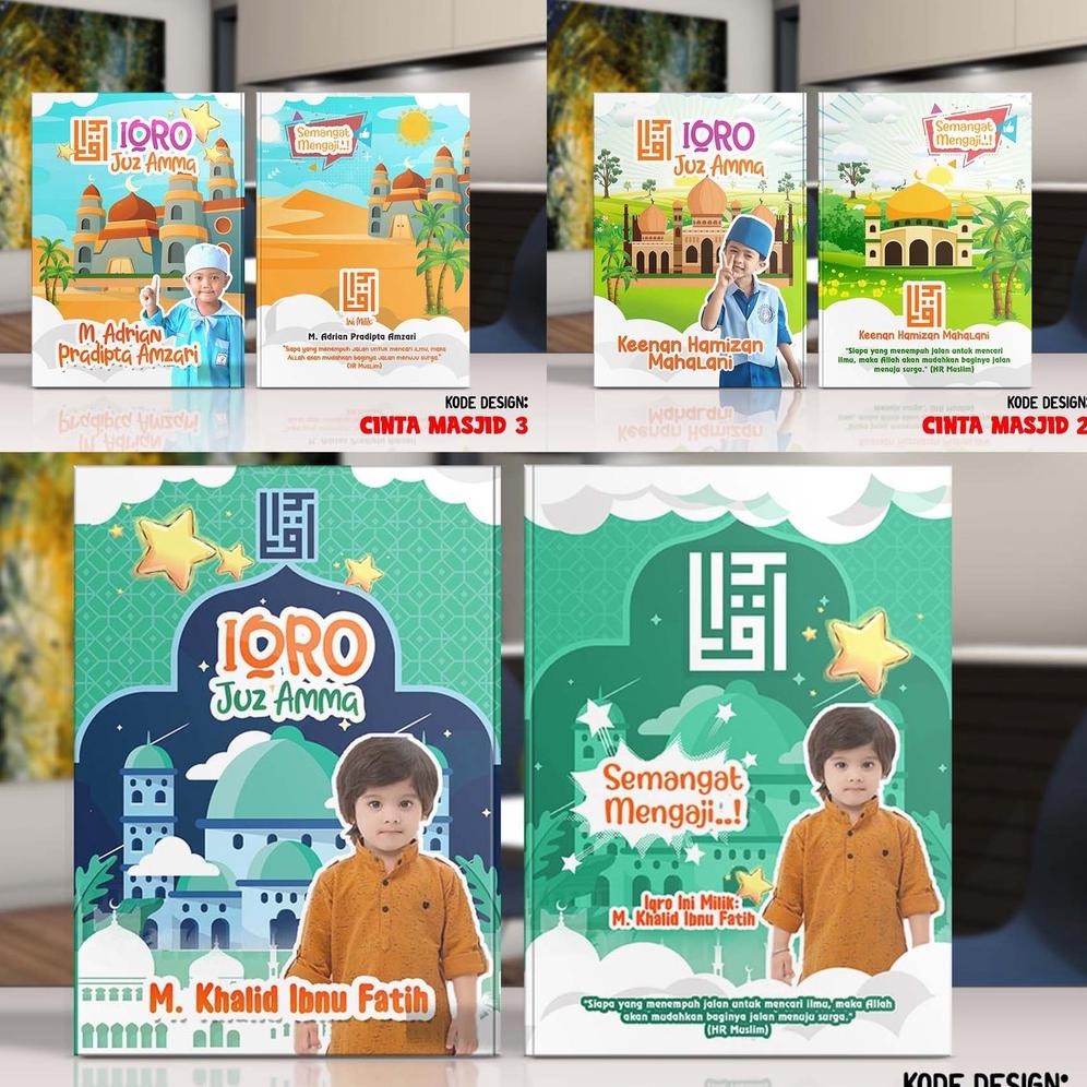 

KADO SPESIAL IQRO DAN JUZ AMMA CUSTOME NAMA & FOTO CINTA MASJID DiM