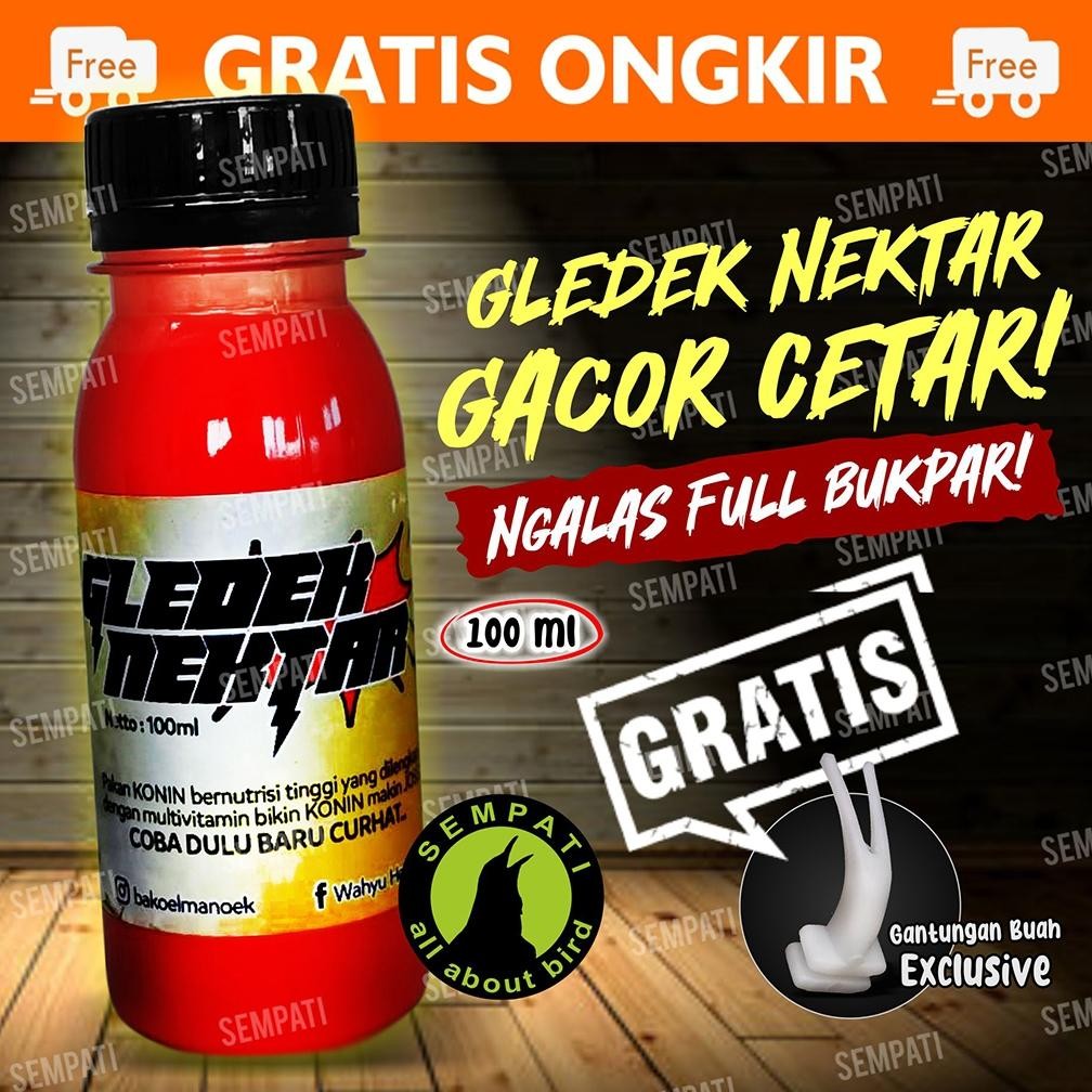 SEMPATI Gledek Nektar Nextar Nectar Pink Pakan Burung Konin Kolibri Ninja Sogon Pleci Muncang Pakan 