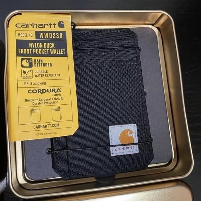Carhartt Front Pocket Wallet Card Holder Cordura Black 100% Original