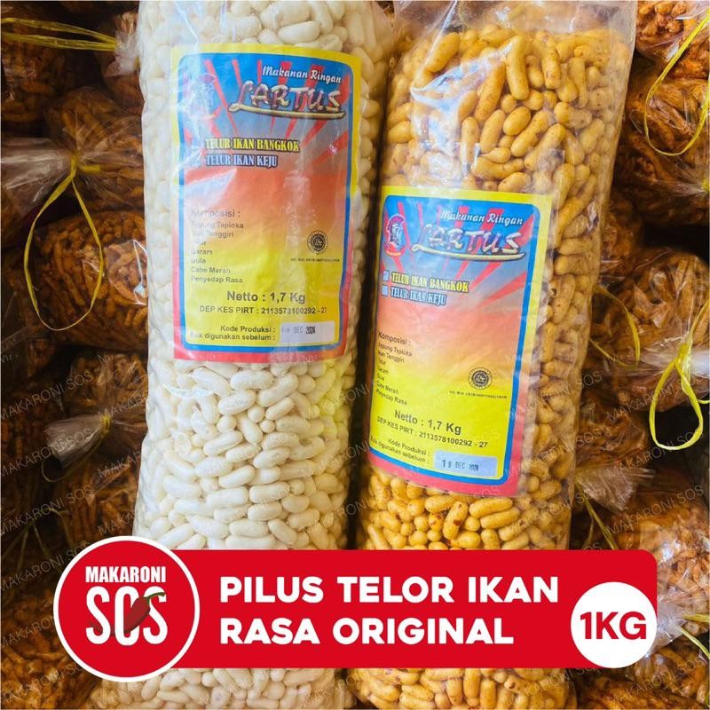 

Pilus Ikan 1Kg Telor Ikan Rasa Rujak Original Keju Snack Renyah Premium Snack Viral Pedas Berkualitas