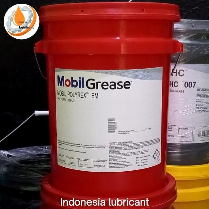 Mobil Polyrex Em Polyurea Grease (Bearing & Electric Motor Nlgi 2) Pail 16 Kg