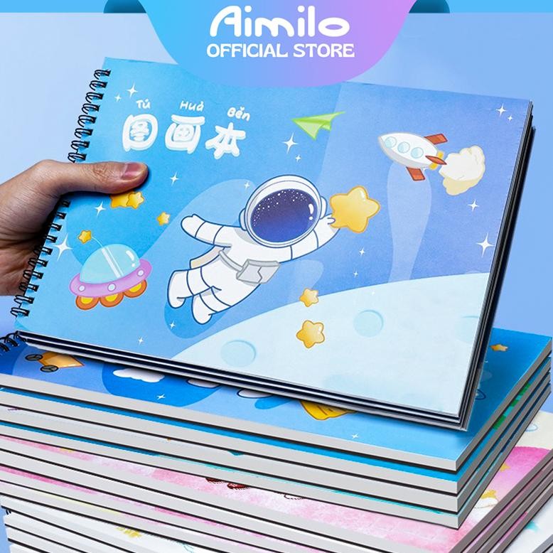 

Promo! [Ready] Aimilo Sketchbook A4 Buku Gambar Anak Astronot Jilid Spiral Kertas Tebal 30 Lembar Promo!