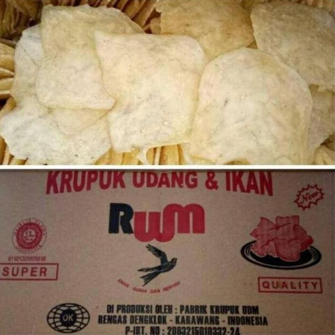 

Kerupuk Rum Gondang 5Kg / Krupuk Rum Udang & Ikan Dus / Kerupuk Rwm