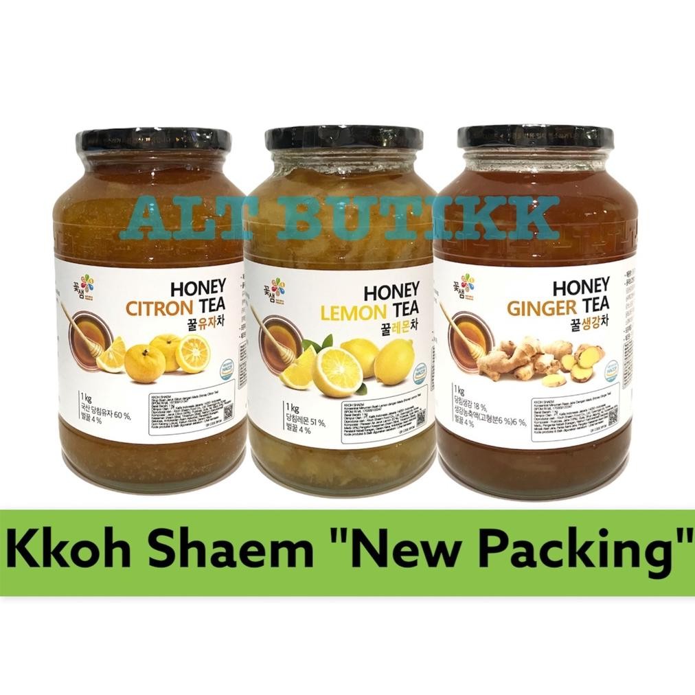 

READY STOCK KKOH SHAEM 1 Kg HONEY CITRON / GINGER / LEMON TEA - MADE IN KOREA "NEW PACKAGING