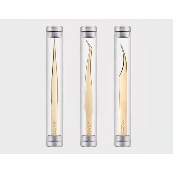 Hemola Pinset Gold Pinset Eyelash Extension Good Quality Steel