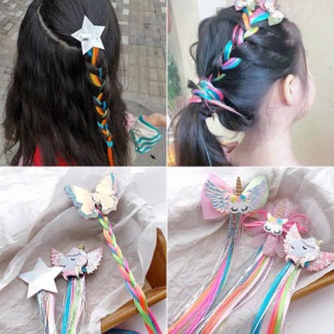 Jepit Rambut Palsu Warna Warni Anak Perempuan
