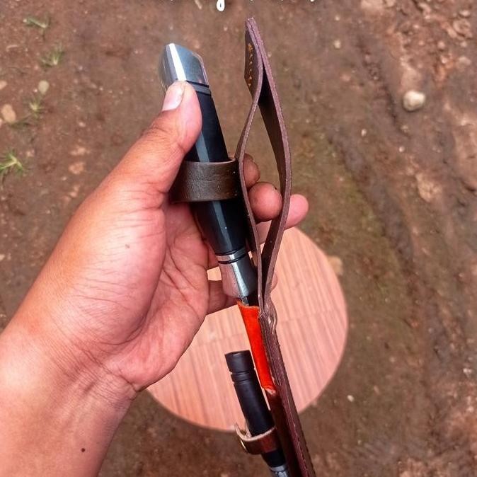 GOLSEM HSS V2 PISAU SEMBELIH, SARUNG KULIT FREE HONING STICK