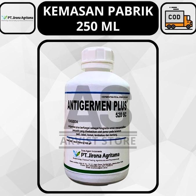 Fungisida Bakterisida Virusida ANTIGERMEN PLUS 520 SC 250ml Bahan Aktif Metil tiofanat 520 g/l
