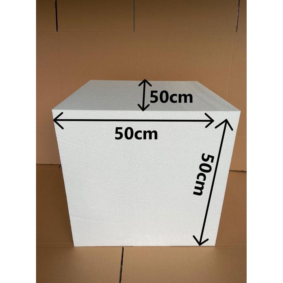 

new !!! Styrofoam Blok 50 x 50 x 50cm Styrofoam Kubus Styrofoam Kotak