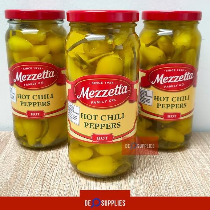 

Mezzetta Hot Chili Peppers 473ml - Acar Cabe Kuning Pedas Pickled