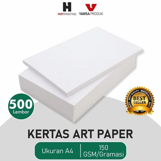 

new !!! Kertas Art Paper 150 Gsm/Gram Ukuran A4 - 500 Lembar
